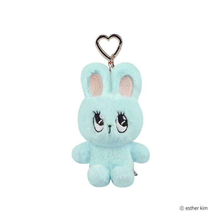 Esther Bunny Japan - Blue Bunny - Sitting Plush Keychain