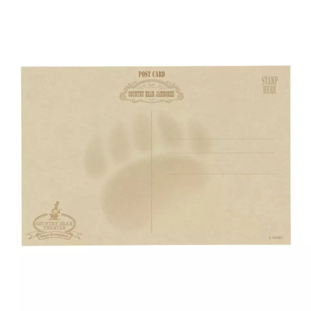 SEPT 24 PREORDER - Tokyo Disney Resort - Country Bear Theater - Postcard Set