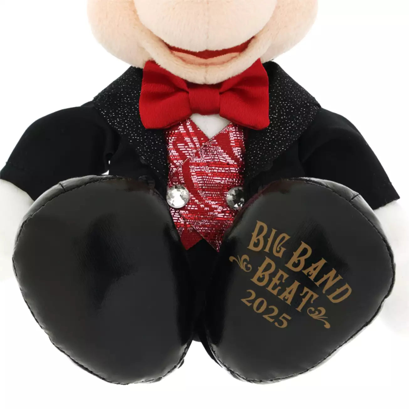 DISNEYSEA LIMITED - We Love Big Band Beat - Mickey Mouse Plush Keychain / Pin