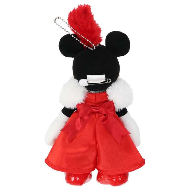 DISNEYSEA LIMITED - We Love Big Band Beat - Minnie Mouse Plush Keychain / Pin