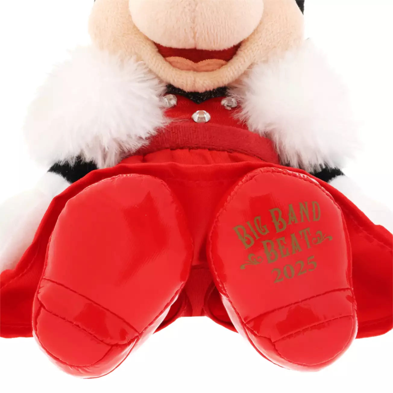 DISNEYSEA LIMITED - We Love Big Band Beat - Minnie Mouse Plush Keychain / Pin