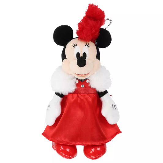 DISNEYSEA LIMITED - We Love Big Band Beat - Minnie Mouse Plush Keychain / Pin