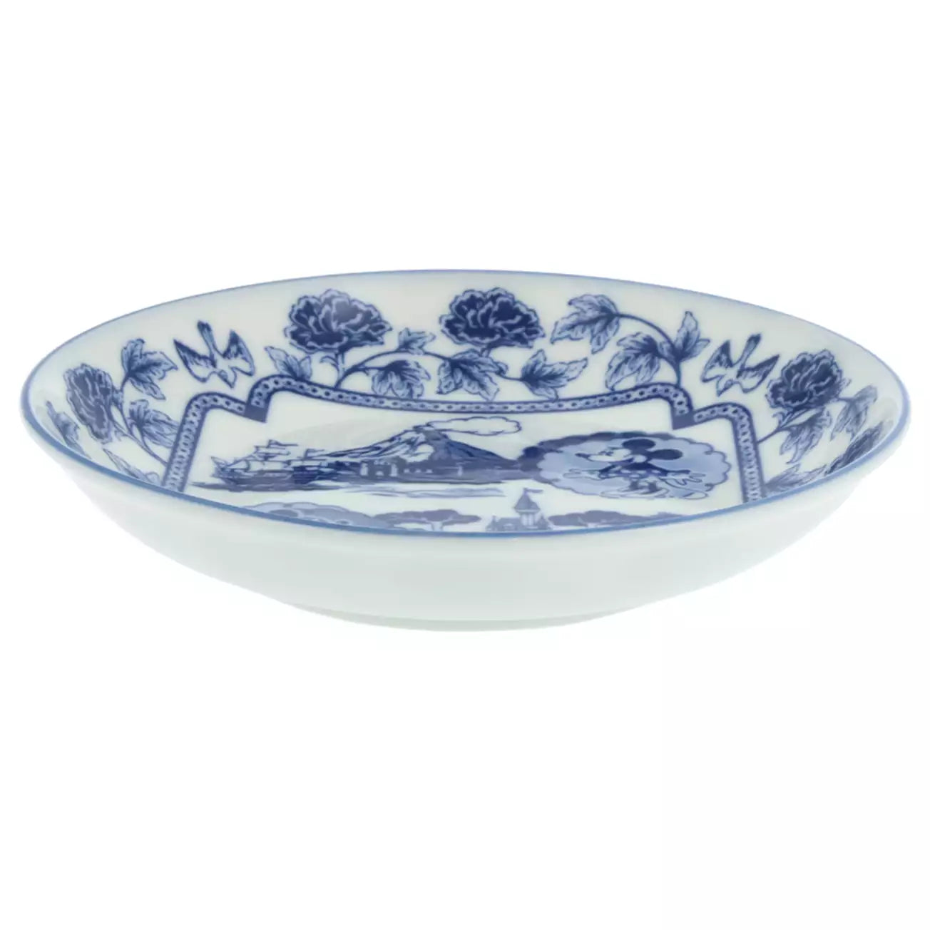 Tokyo Disney Resort - Japanese Style Plate - Mt Prometheus & Cinderella Castle (White)