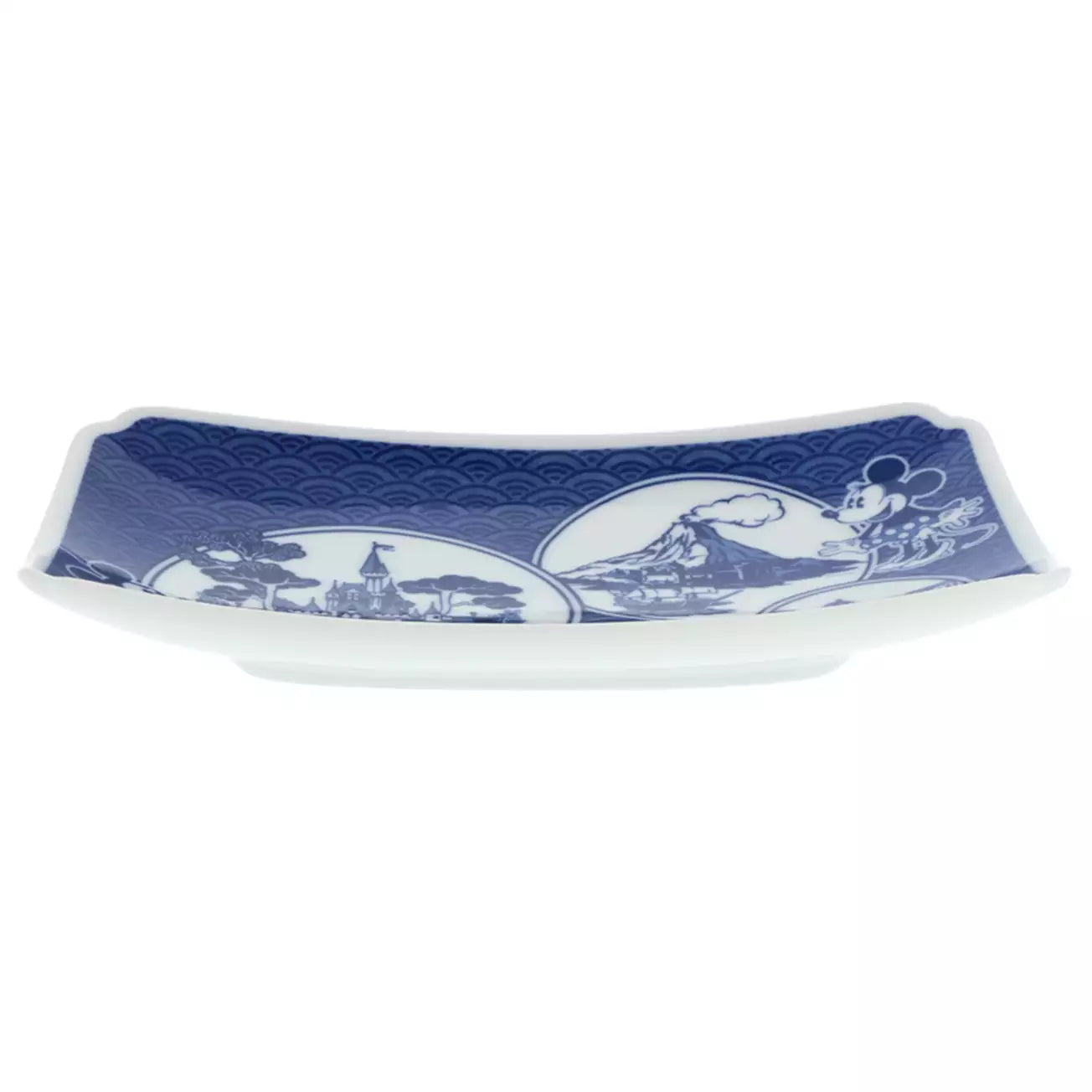 Tokyo Disney Resort - Japanese Style Plate - Mt Prometheus & Cinderella Castle (Rectangle)