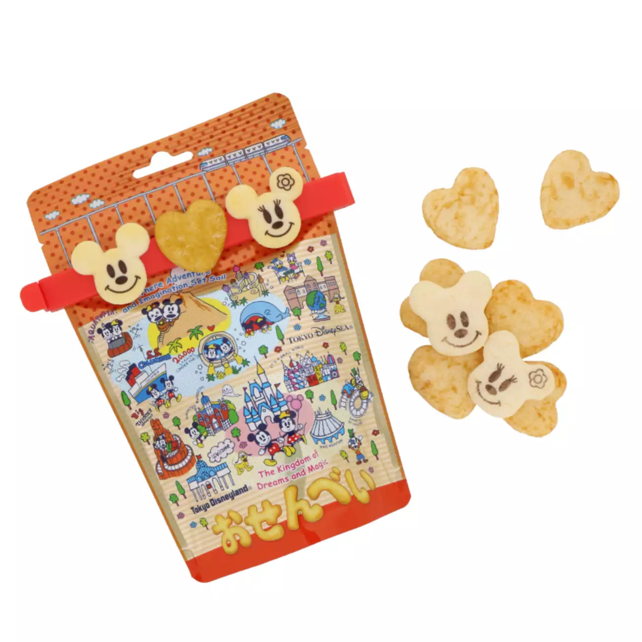 Tokyo Disney Resort - Mickey Mouse & Friends - Rice Cracker Bag with Clip