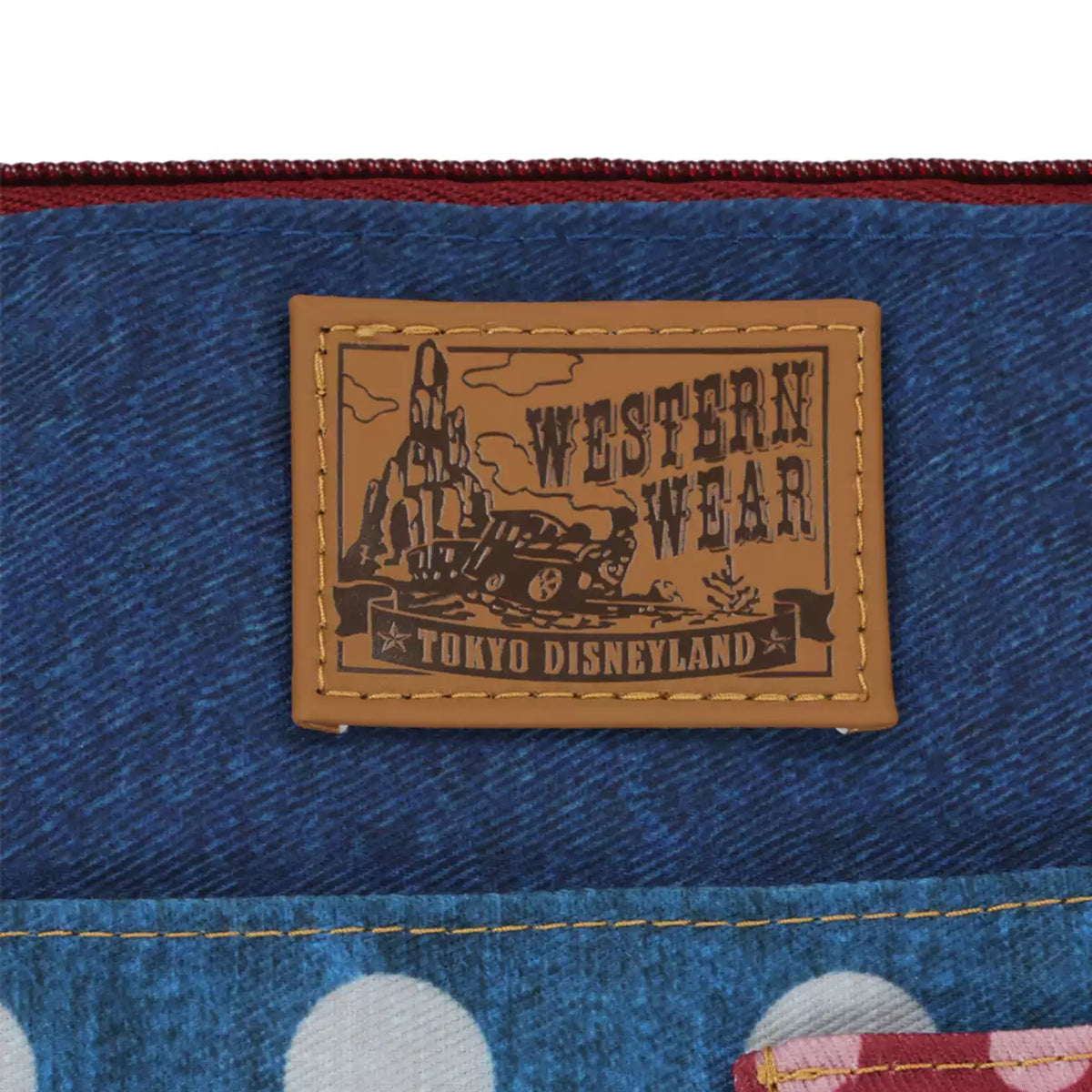 SEPT 24 PREORDER - Tokyo Disney Resort - Frontierland - Western Wear - Minnie Mouse Patchwork Pouch