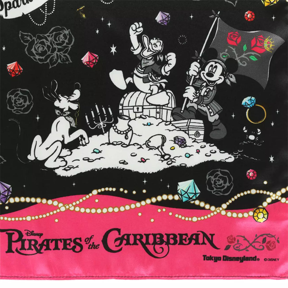 SEPT 24 PREORDER - Tokyo Disney Resort - Pirates of the Caribbean - Mickey & Friends Scarf