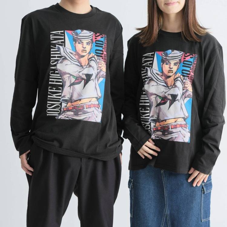 The Jojo World - Jojo's Bizarre Adventure - Hirohiko Araki Original Illustration - Long Sleeve T-Shirt: Josuke Higashikata
