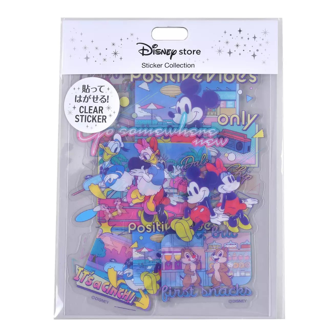 JAPAN LIMITED - Mickey & Friends Clear Stickers - Message Sticker Collection
