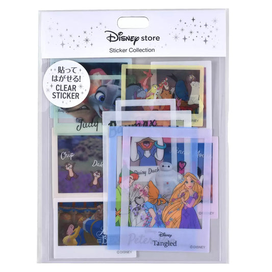 JAPAN LIMITED - Disney Characters - Polaroid Style Clear Stickers - Daily Sticker Collection