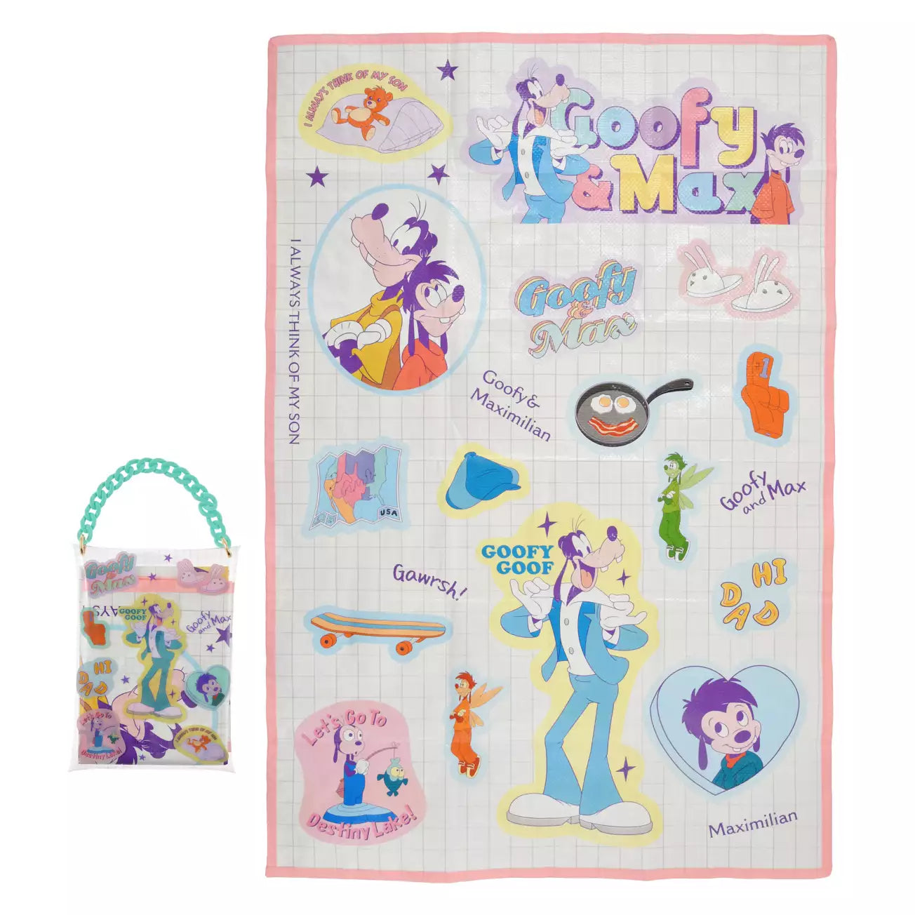 JAPAN LIMITED - A Goofy Movie - Goofy & Max - Picnic Sheet in Pouch