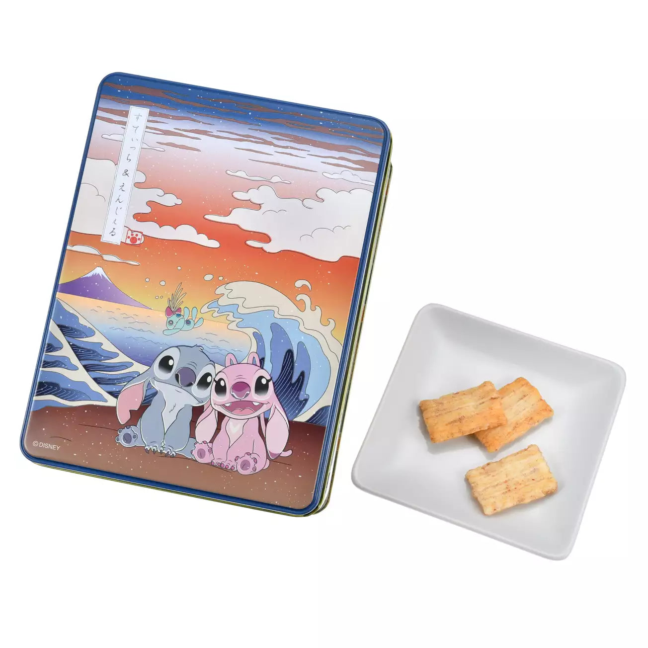 JAPAN LIMITED - Japan Original Collection - Stitch, Angel & Scrump - Rice Crackers with Tin