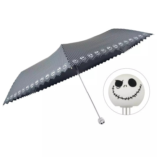 SEPT 16 PREORDER - Japan Limited - The Nightmare Before Christmas -  Jack Skellington Folding Umbrella - UV & Rain