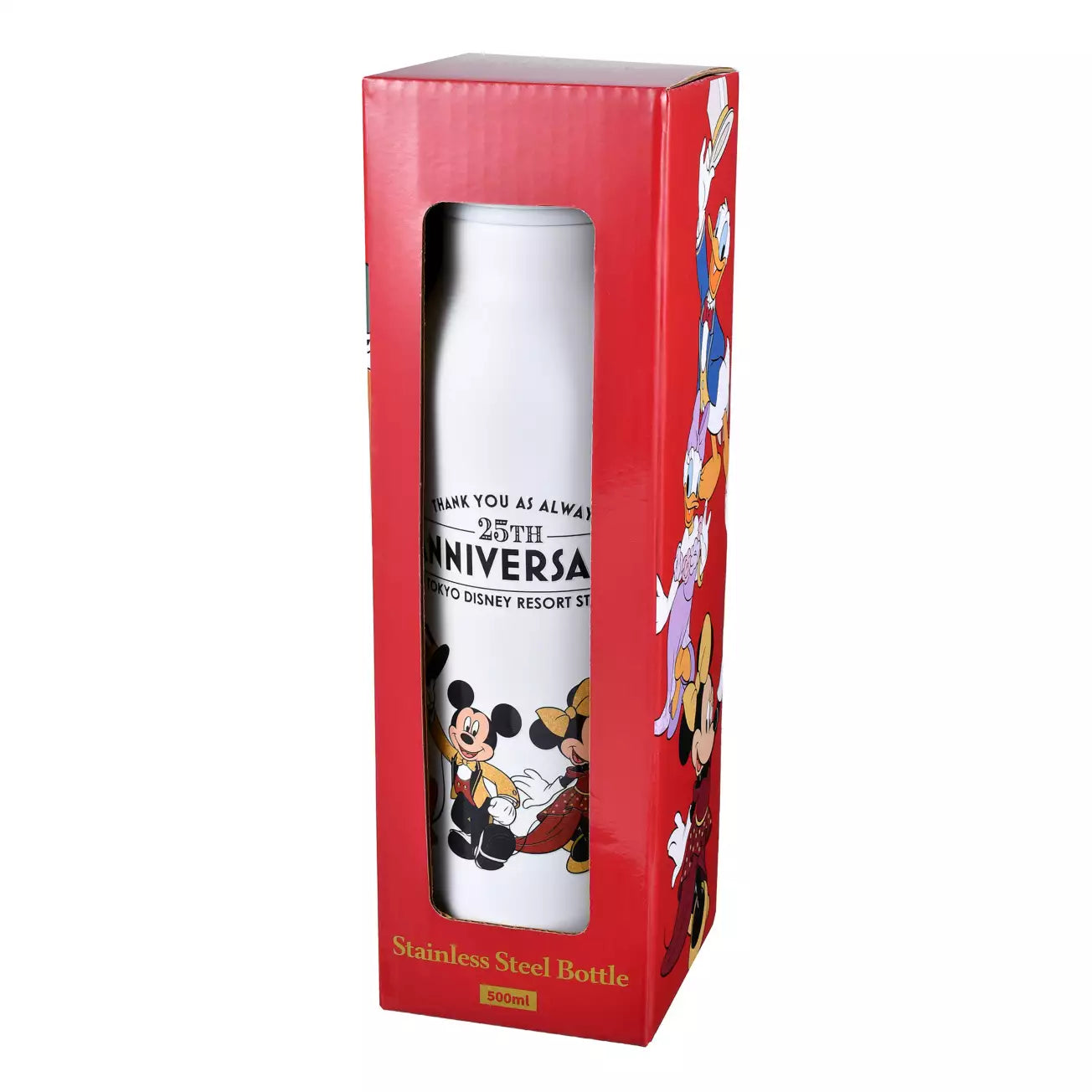 Tokyo Disney Resort Store Limited - 25th Anniversary - Mickey & Friends Stainless Steel Bottle - White