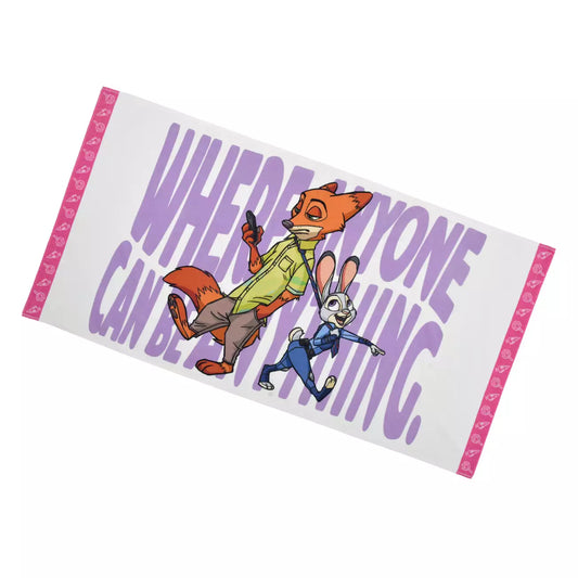 Japan Limied - Zootopia Comic Style  - Judy Hopps & Nick Wilde - Cotton Bath Towel