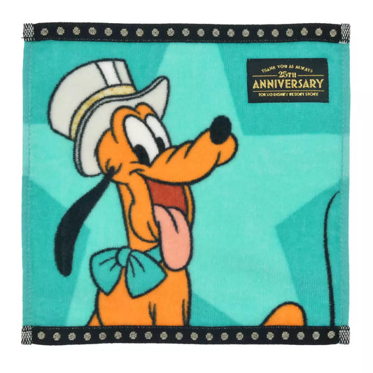 Tokyo Disney Resort Store Limited - 25th Anniversary - 100% Cotton - Pluto Hand Towel