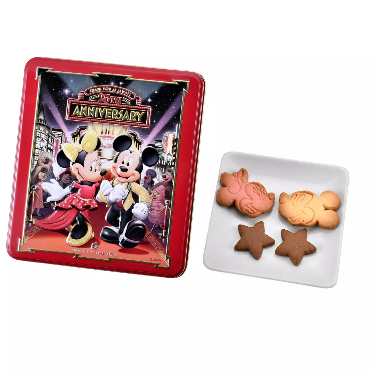 Tokyo Disney Resort Store Limited - 25th Anniversary - Mickey & Friends - Cookie Tin