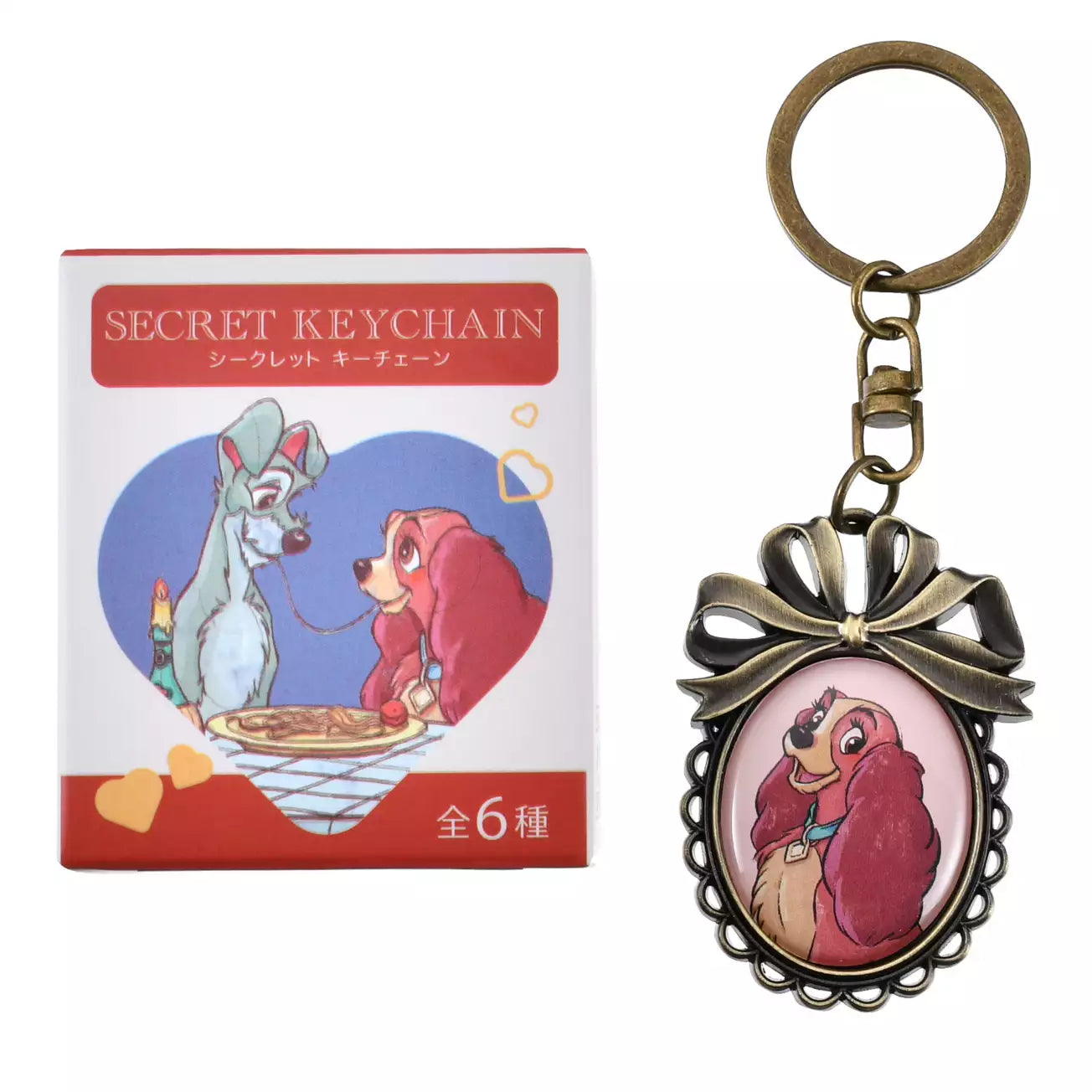 SEPT 12 PREORDER - Japan Limited - Lady and the Tramp - 70th Anniversary - Keychain Blind Box