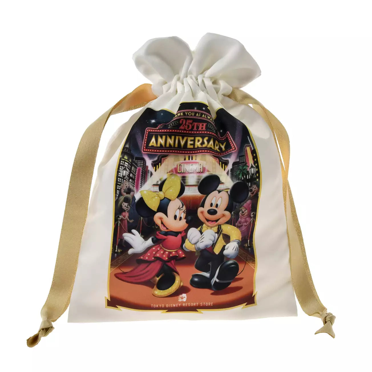 Tokyo Disney Resort Store Limited - 25th Anniversary - Mickey & Friends - Drawstring Bag