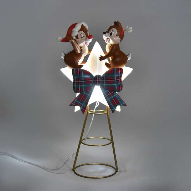NOV 4 PREORDER - Japan Disney Store - Christmas 2025 - Chip & Dale - Light Up Tree Topper