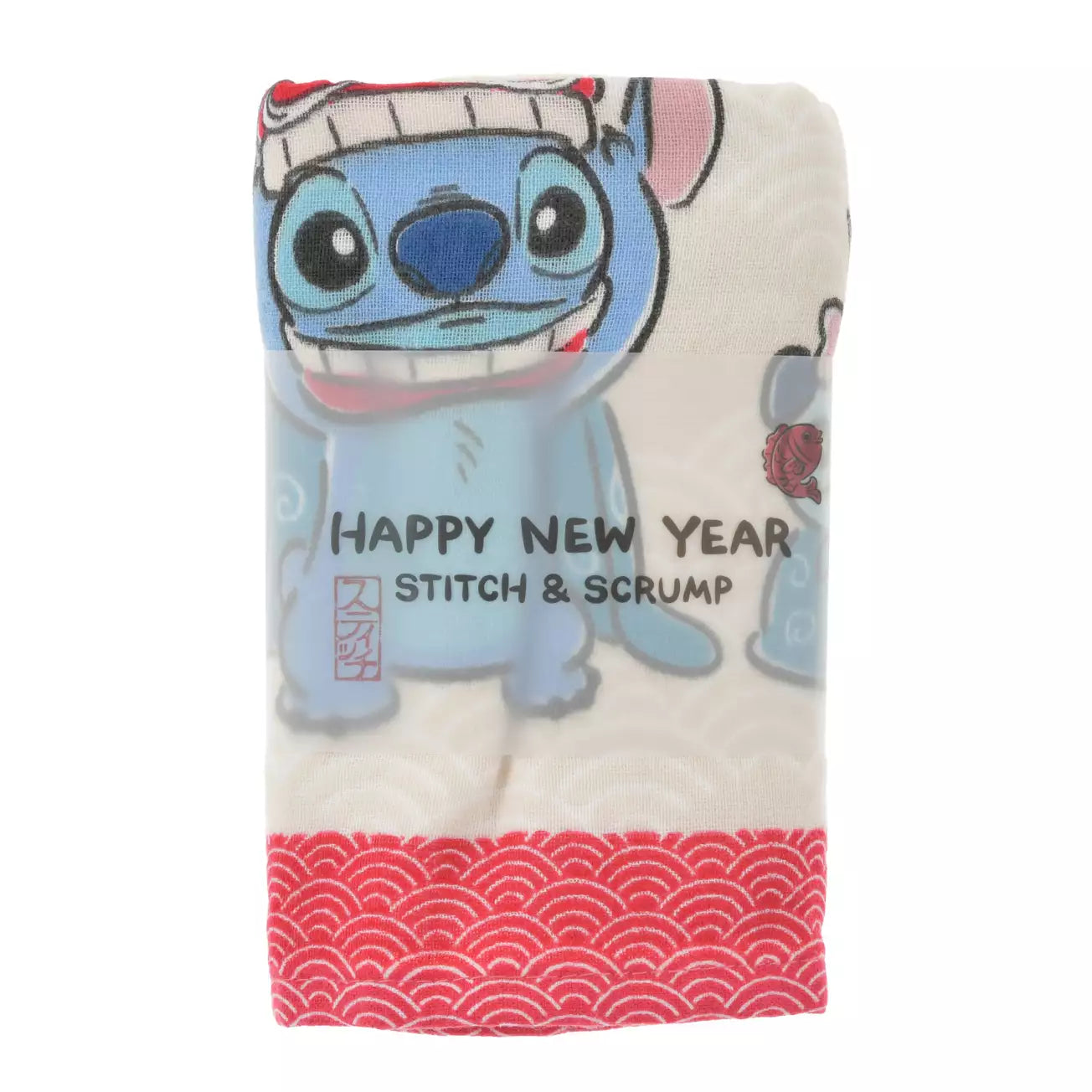 DEC 2 PREORDER - Japan Disney Store - New Years 2026 - Stitch & Scrump - Face Towel
