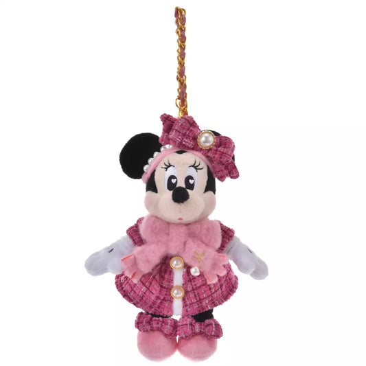 OCT 10 PREORDER - Japan Limited - Tweed Style - Minnie Mouse - Plush Keychain