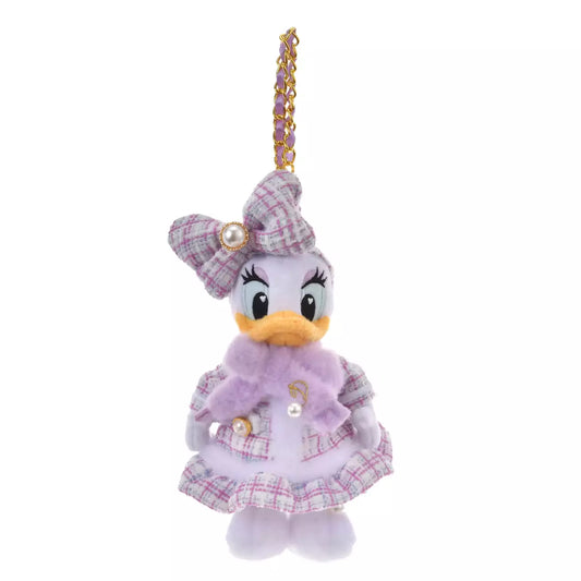 OCT 10 PREORDER - Japan Limited - Tweed Style - Daisy Duck - Plush Keychain