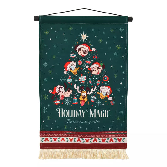 NOV 4 PREORDER - Japan Disney Store - Christmas 2025 - Mickey & Friends Light Up Tapestry