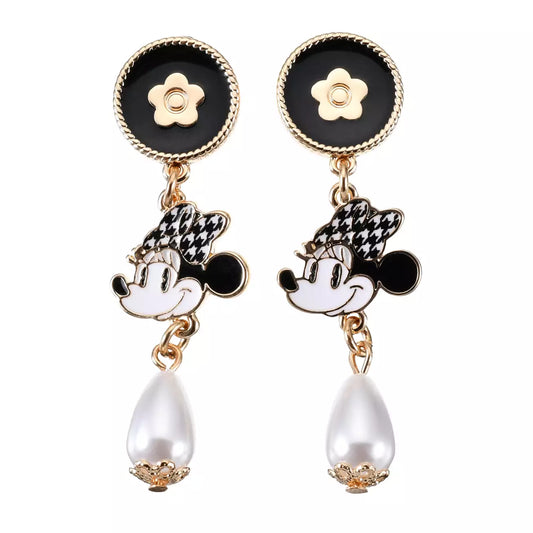 OCT 7 PREORDER - Japan Limited - Disney x Mary Quaint - Minnie Mouse - Swing Pearl Earrings