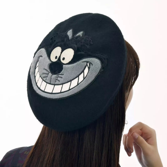 SEPT 29 PREORDER - Japan Limited - Alice in Wonderland - Black Cheshire Cat - Beret