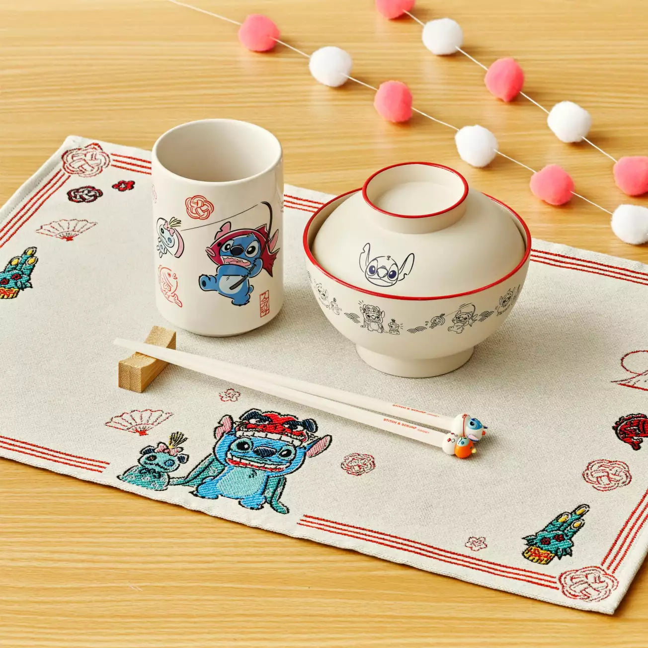 DEC 2 PREORDER - Japan Disney Store - New Years 2026 - Stitch & Scrump - Tea Mug