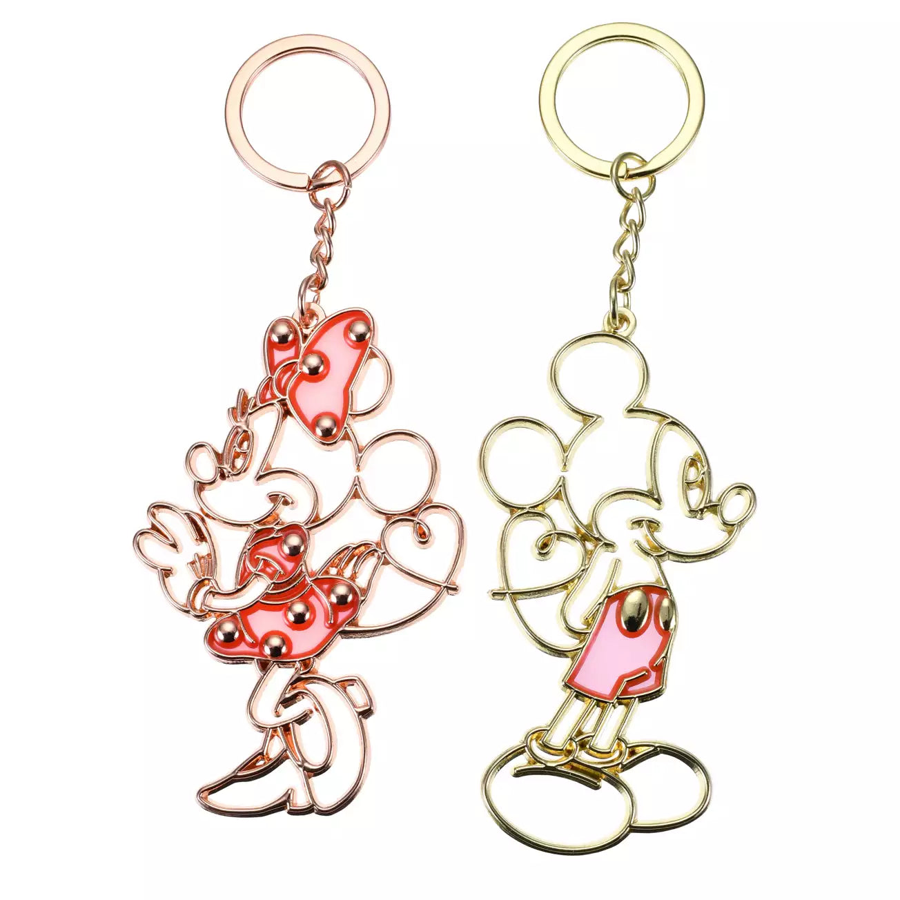 Japan Disney Store - Minnie & Mickey Mouse - Keychain Set