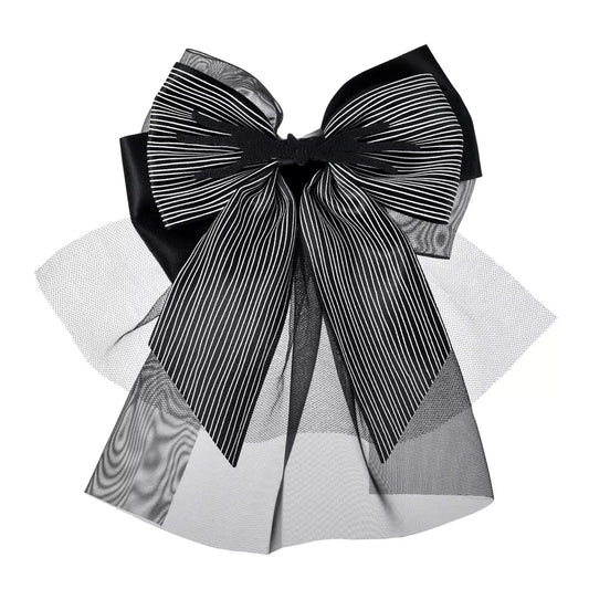 SEPT 16 PREORDER - Japan Limited - The Nightmare Before Christmas - Jack Skellington Triple Ribbon Hair Clip / Badge