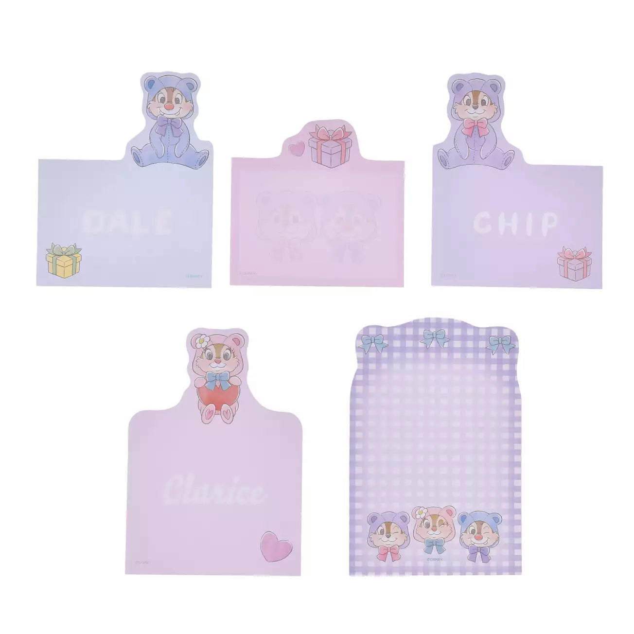 MARCH 10 PREORDER - Japan Disney Store - Chip 'n' Dale Collection - Chip, Dale & Clarice Memo Set with Stand