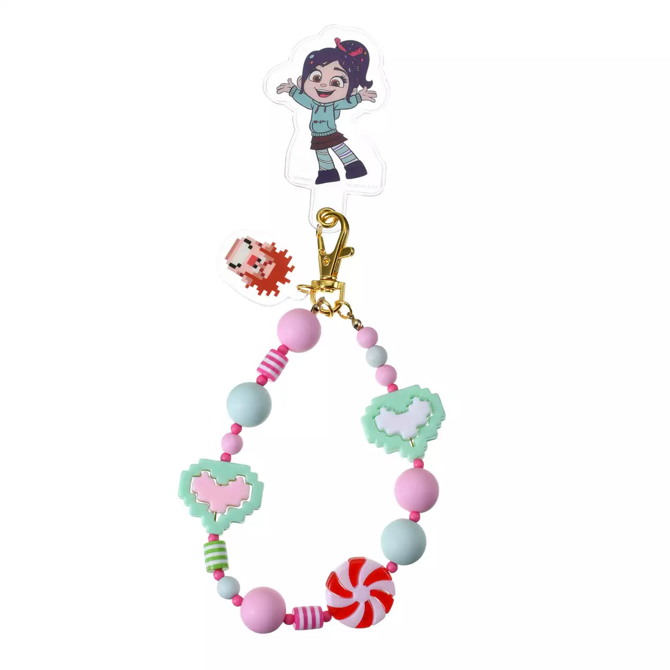 Japan Disney Store - Wreck it Ralph - Vanellope & Ralph - Smartphone Wrist Strap / Charm