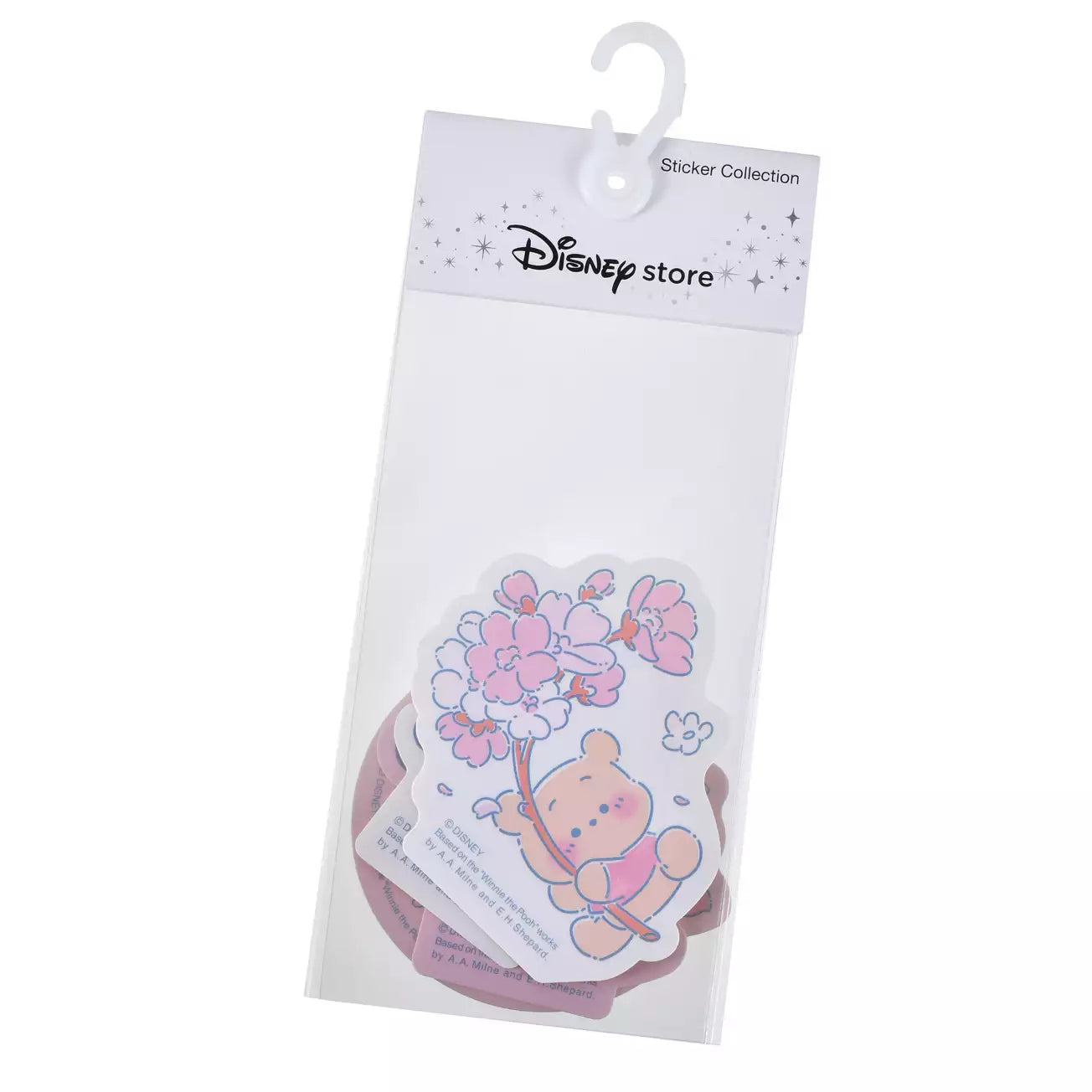 JAN 12 PREORDER - Japan Disney Store - Sakura 2026 - Winnie the Pooh & Piglet - Die-Cut Stickers