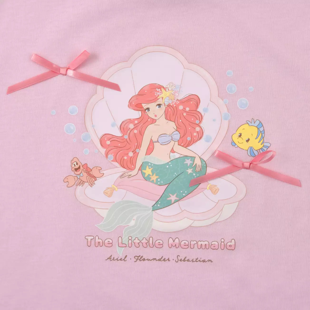 Japan Disney Store - The Little Mermaid - Ariel, Flounder & Sebastian Short-Sleeved T-Shirt (Illustrated by Mikko)