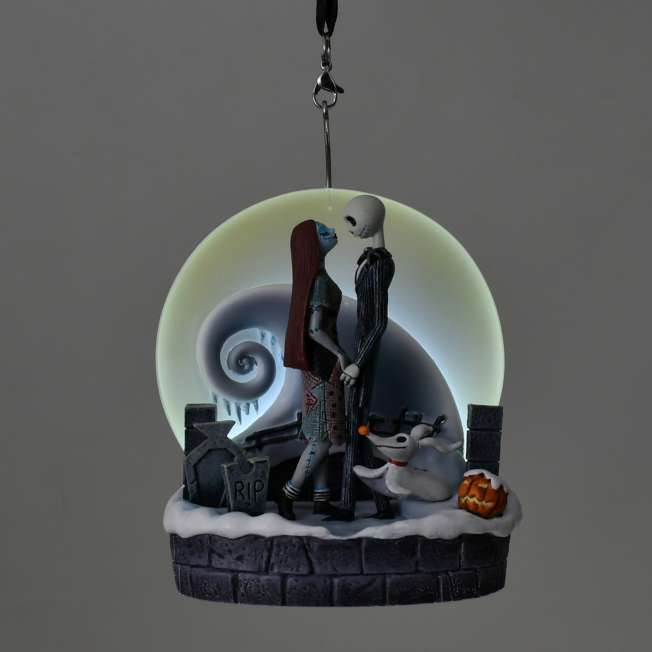 OCT 2 PREORDER - Japan Disney Store - Christmas Ornaments 2026 - The Nightmare Before Christmas - Jack Skellington, Sally & Zero Ornament Light-Up