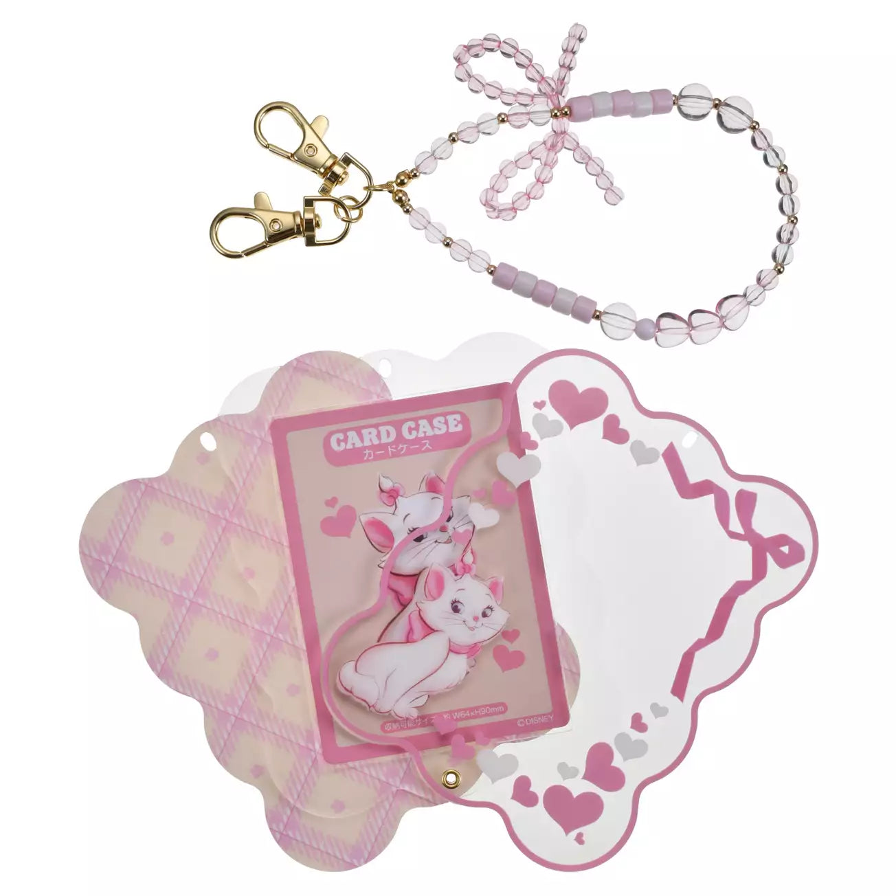 Japan Disney Store - Marie the Aristocats - Card Holder - Bead Charm