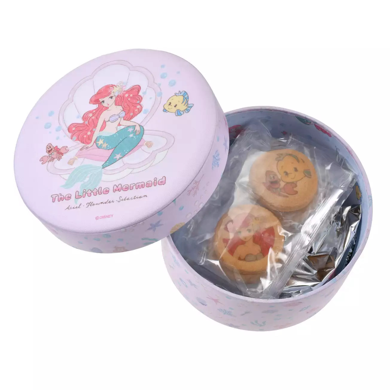 Japan Disney Store - The Little Mermaid - Ariel, Flounder & Sebastian Cookie / Snack Corn Box (Illustrated by Mikko)