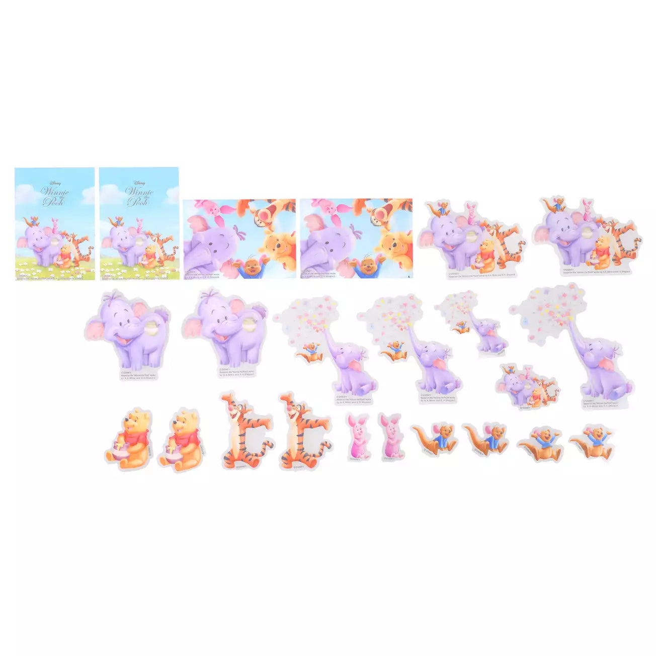 JULY 28 PREORDER - Japan Disney Store - Winnie the Pooh - Roo & Lumpy - Pooh & Friends Clear Stickers