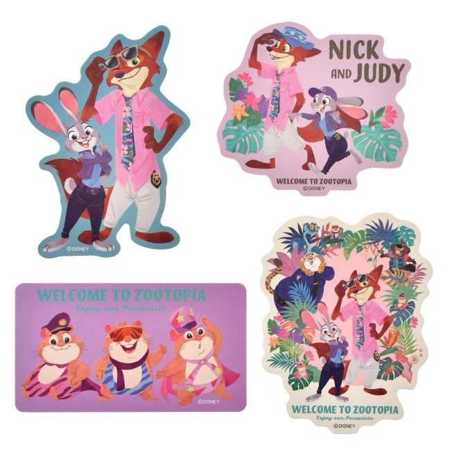 AUG 3 PREORDER - Japan Disney Store - Tropical Zootopia - Sticker Set
