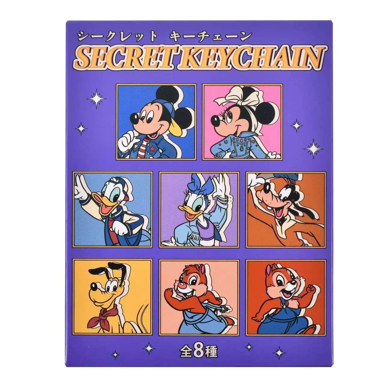 AUG 11 PREORDER - Japan Disney Store - Mickey & Friends - '80s Denim Fashion -Die-Cut Keychain Blind Box