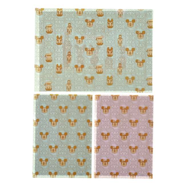 JULY 7 PREORDER - Tokyo Disney Resort Store Exclusive - Mickey & Friends Clear File Set - 'Celebrating the 1st Anniversary Renewal Opening' Collection