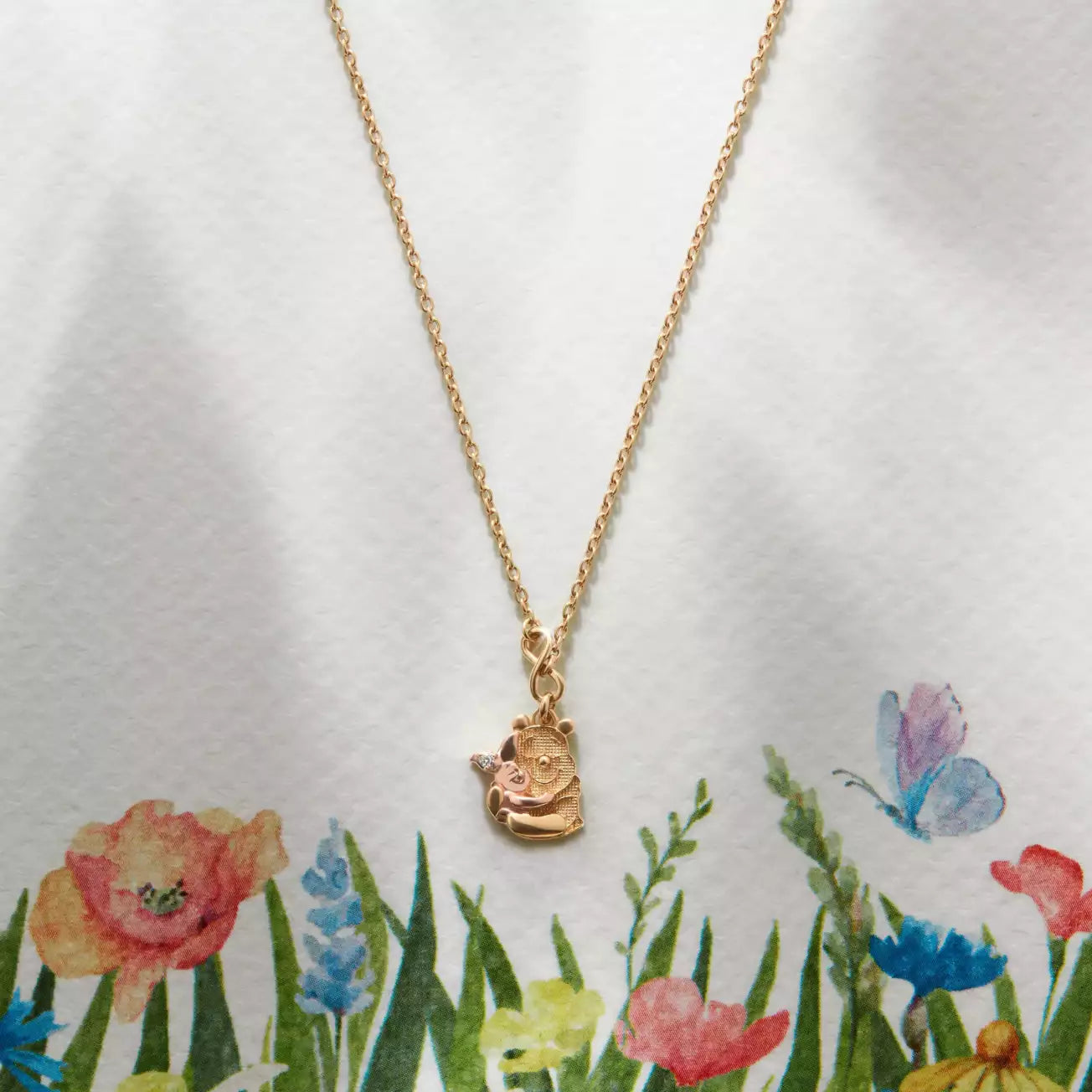 JULY 28 PREORDER - Japan Disney Store - Pooh Hunny Day 2026 - RAVIPA Winnie the Pooh & Piglet Necklace