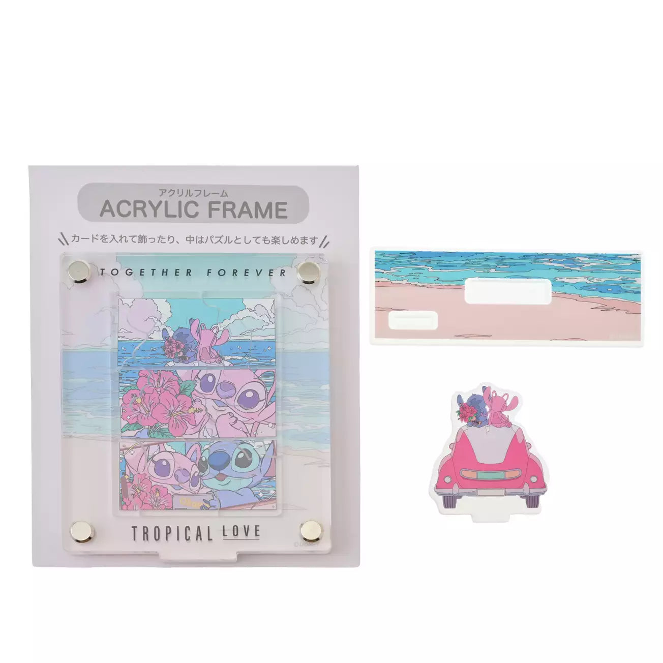 JULY 14 PREORDER - Japan Disney Store - Stitch & Angel Collection - Acrylic Stand Frame Puzzle