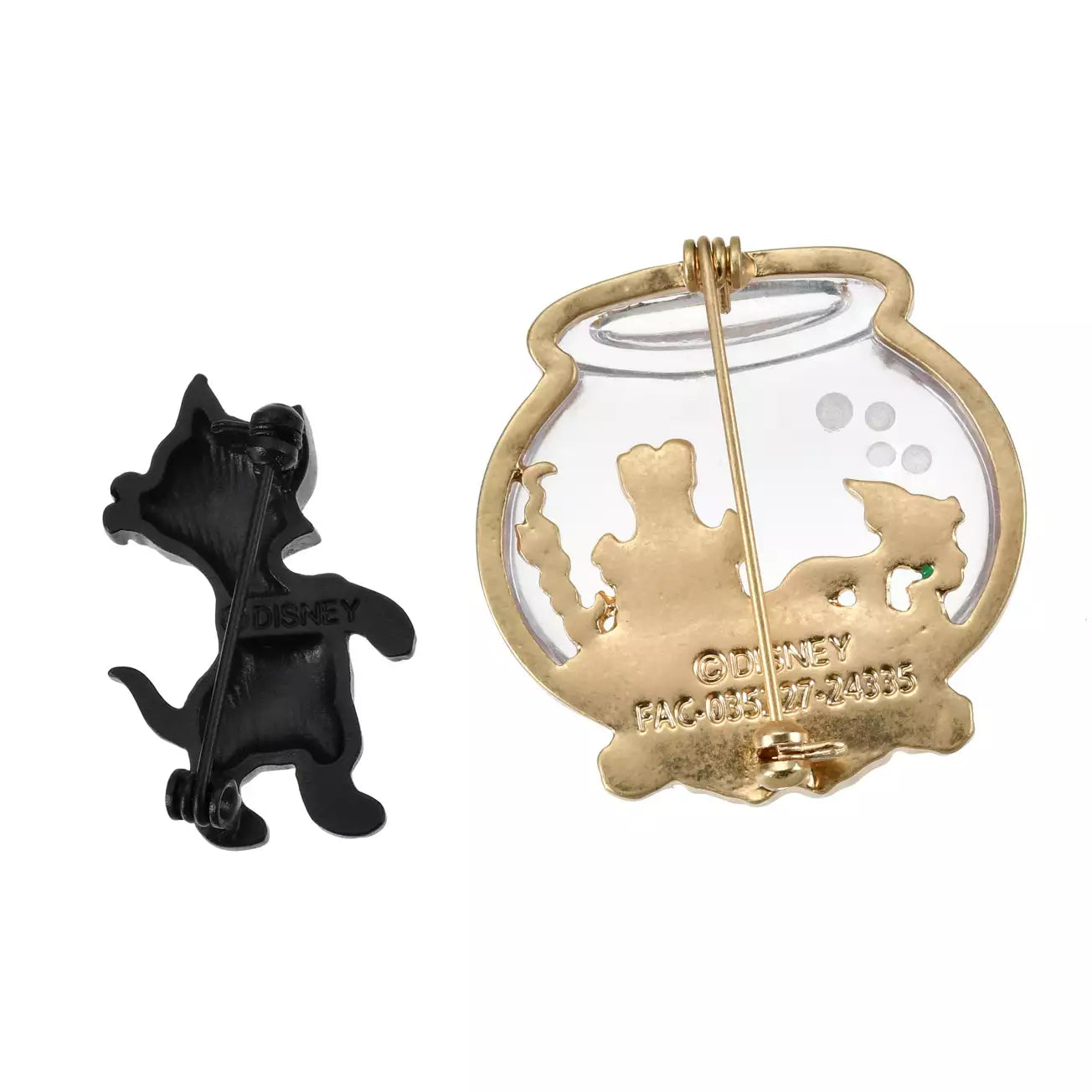 Japan Disney Store - Pinocchio - Figaro & Cleo Brooch Set