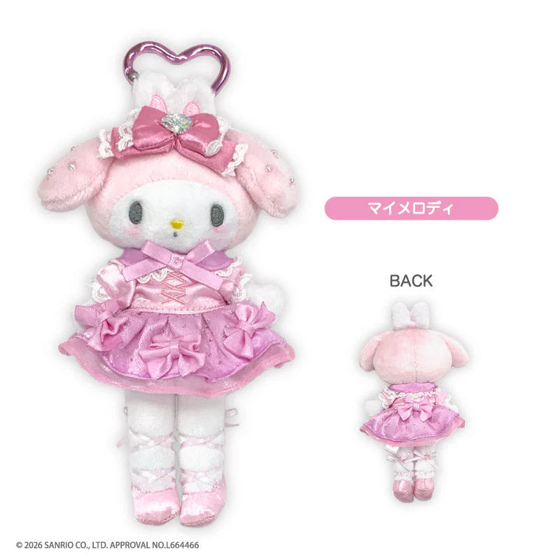 JUNE PREORDER - Sanrio Japan - My Melody - Plush Mascot Keychain - 'Bunnies Ballerina'