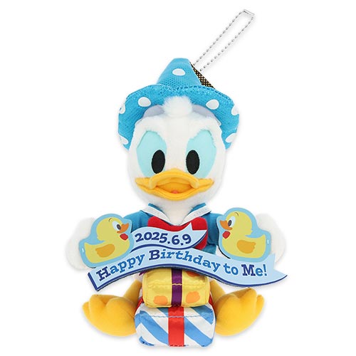 LATE MAY PREORDER - Tokyo Disney Resort - Happy Birthday Donald Plush Keychain