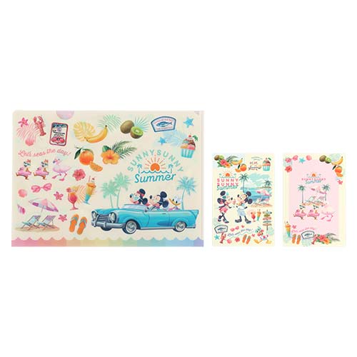 JUNE PREORDER - Tokyo Disney Resort - Sunny Sunny Summer - Postcards & Clear Folder Set